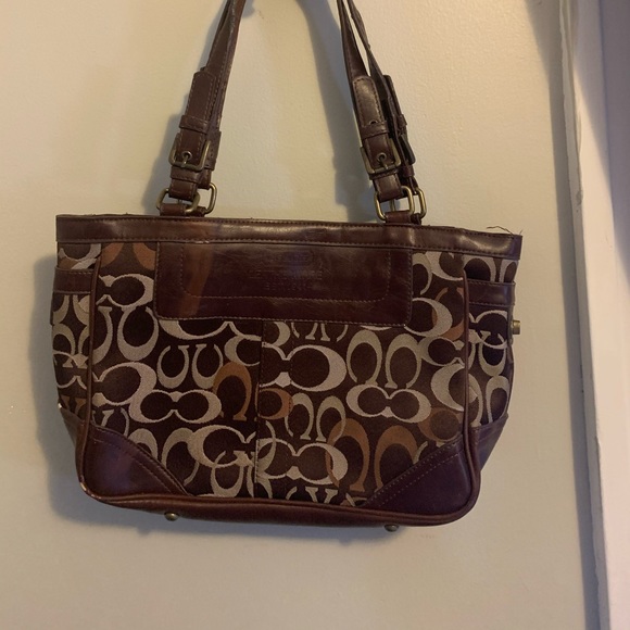Brown Leather Coach Purse - Picture 2 of 4